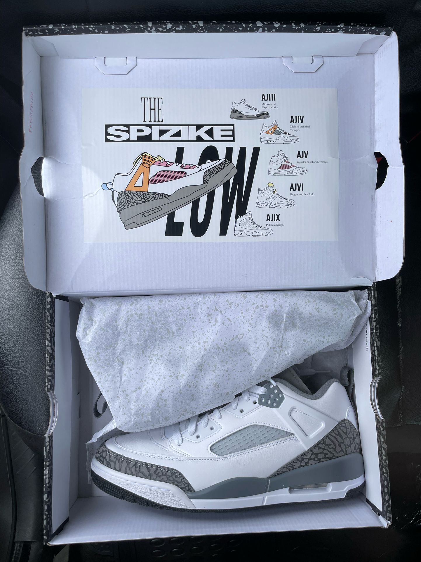 Jordan Spizike Low _Cool Grey Black /White Men /10.5 Brand New