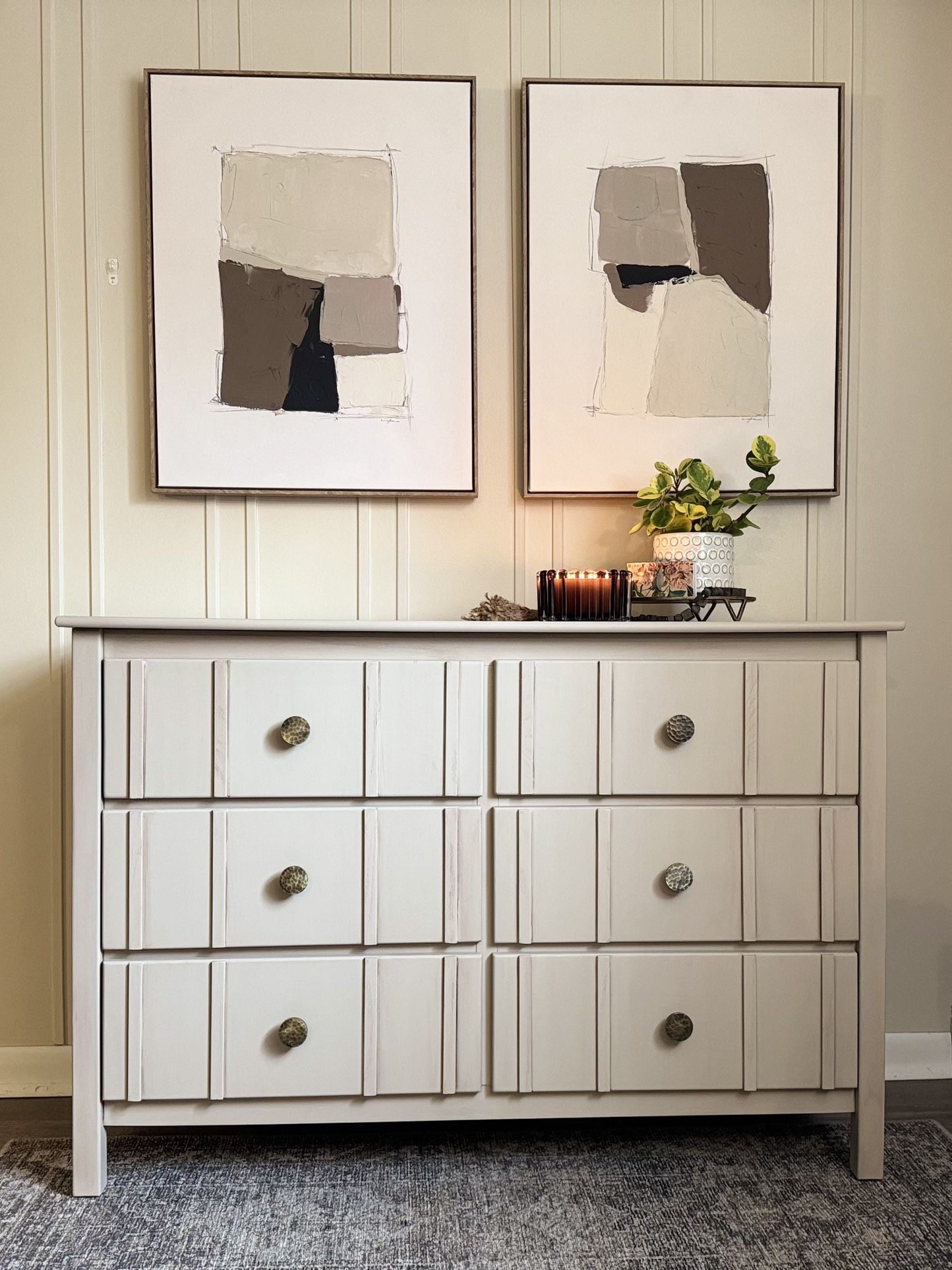 6 drawer dresser, refinished/updated