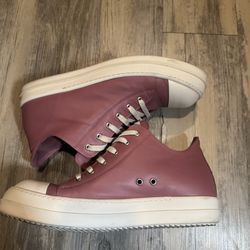 Rick Owen’s Pink Low Top leather US 12
