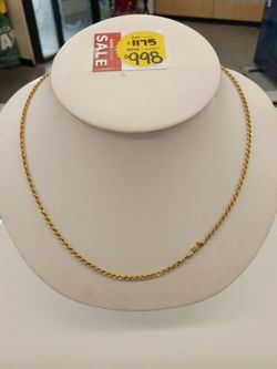 14k, 10.2g, rope necklace