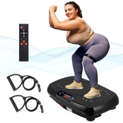 QCBF Vibration Plate Exercise Machine, Full Body Exercise Equipment, Power Board Vibration Platform With AccessoriesQCBF Vibration Plate Exercise Mach
