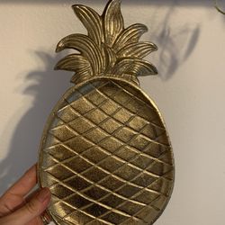 Gold Metal Pineapple Tray
