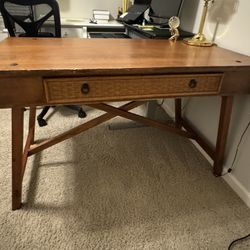 Antique Wooden Desk With Drawer