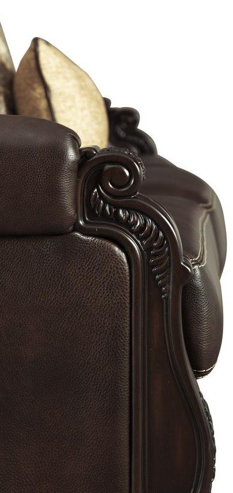 Embrook Chocolate Leather Living Room Set