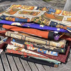 Fabric Assortment-Fall, harvest, Halloween patterns