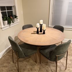 Dining table and chairs