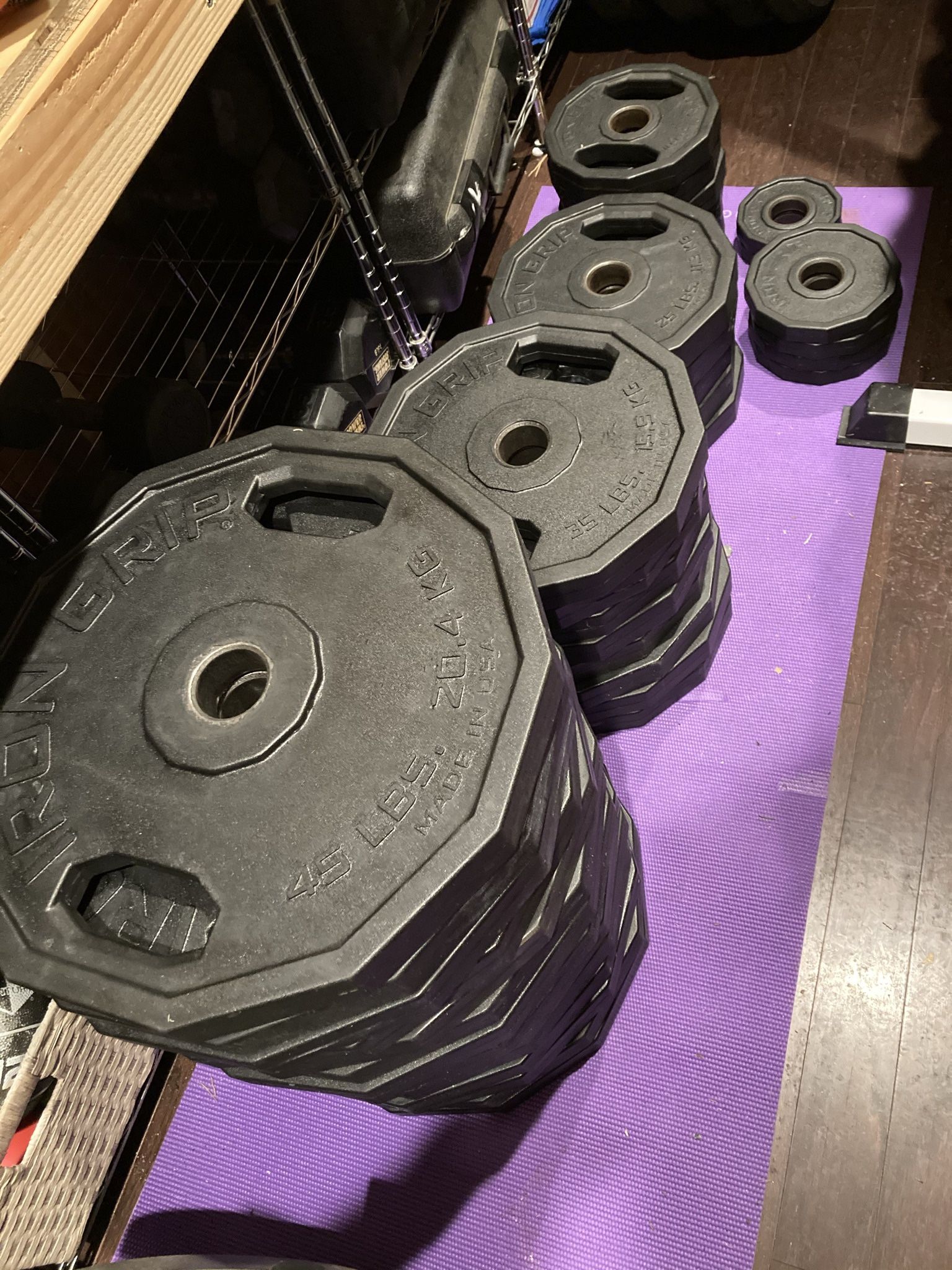 RARE Iron Grip Commercial Quality Urethane Wrapped Steel Weight Plates