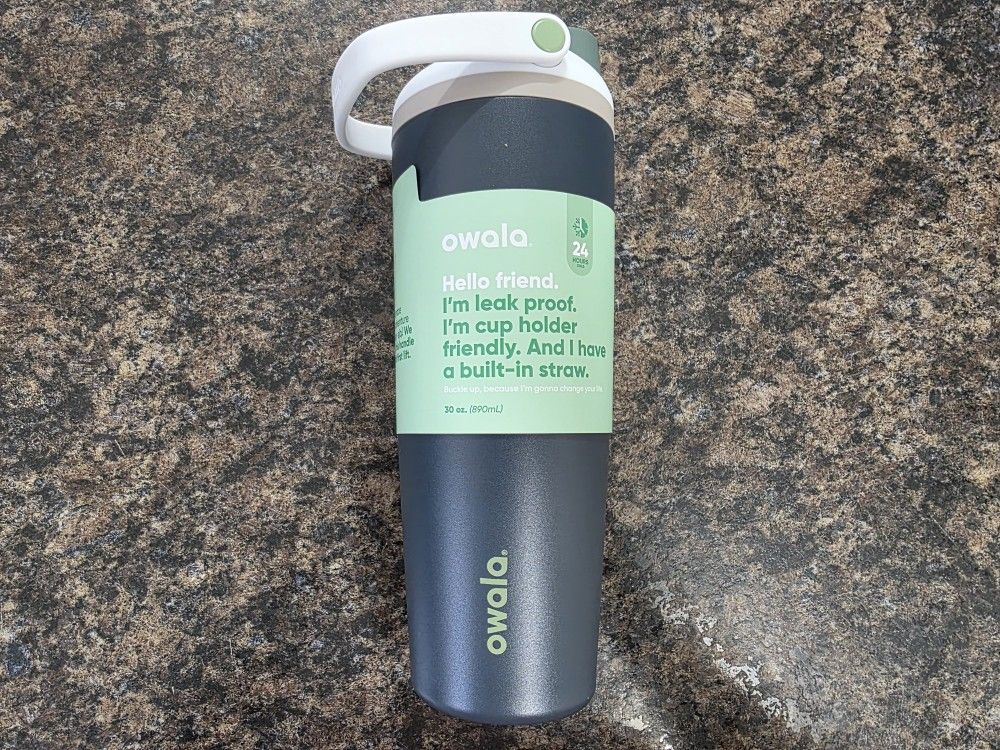 Owala 30oz FreeSip Sway Stainless Steel Water Bottle Navy Nights With Travel Grip