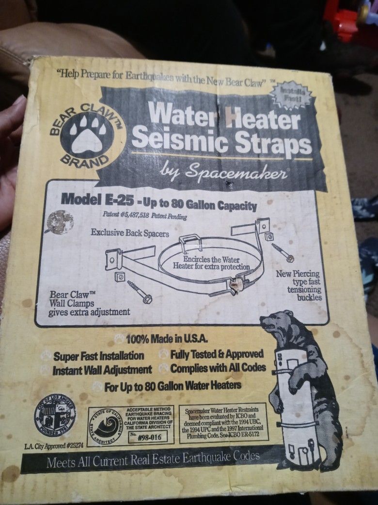 Water Heater Seismic Straps
