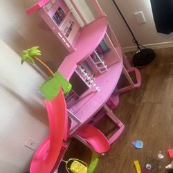 Barbie Dream House W/ Furniture/dolls/clothes/camper And Jeep 