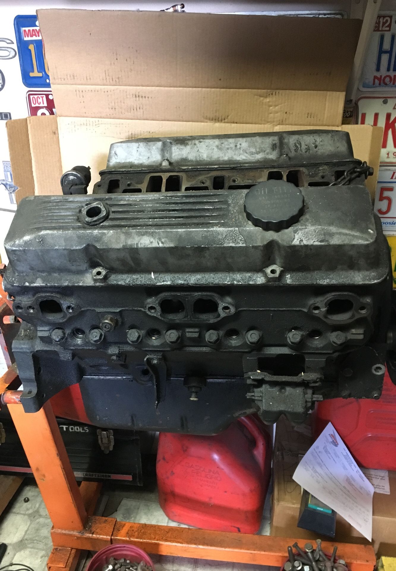 Chevy 350 CID block 14093638 use engine , 1987 to 1995 .
