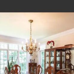 Large Solid Brass Chandelier  $150 Obo