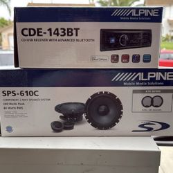 Alpine CD/USB and  6.5” 2-way Speakers Type S 