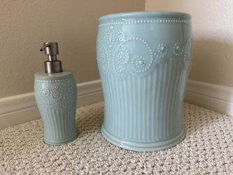 Lenox Wastebasket And Soap Dispenser