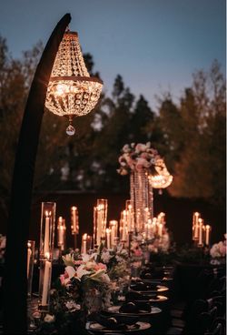 3 light crystal chandelier - plug in