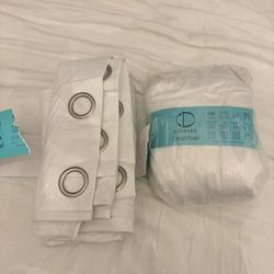 New LORDTEX Vanilla white Velvet Curtains 4 pcs 52X84in