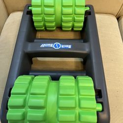 Brand new Back Baller Dual Mounted EVA Ridged Foam Roller (Green)