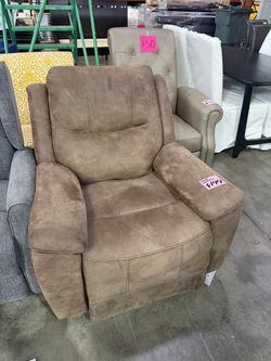 Brown Fabric Reclining chair