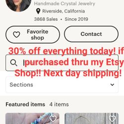 Handmade Crystal Jewelry,  Earrings, Necklaces, Rings, Car Accessories And Mskeup.