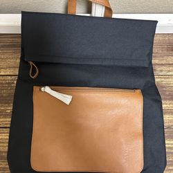 NEW! Black with Tan Leather Backpack 