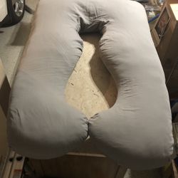 Full Body Pillow, Pregnancy Pillow, Gray