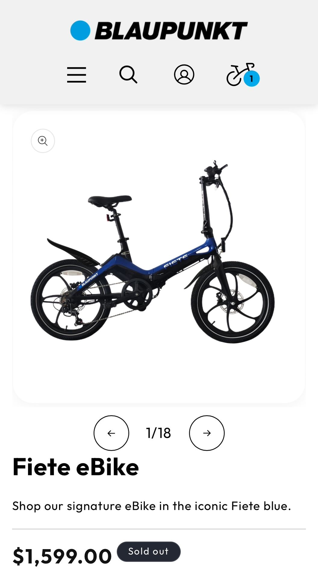 Blaupunkt FIETE Portable E-bike
