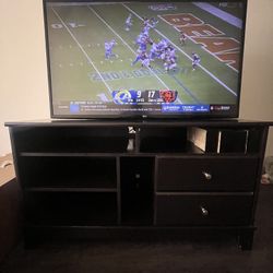 TV Stand 60” Black w/ Storage 