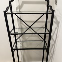Glass Shelving Bookcase/Bedside Stand