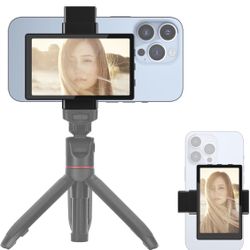Newmowa Phone Vlog Selfie Monitor Screen, Magnetic Phone Holder Clip Mount, Using Phone Rear Camera for Selfie Vlog Live Stream TikTok, Compatible wit