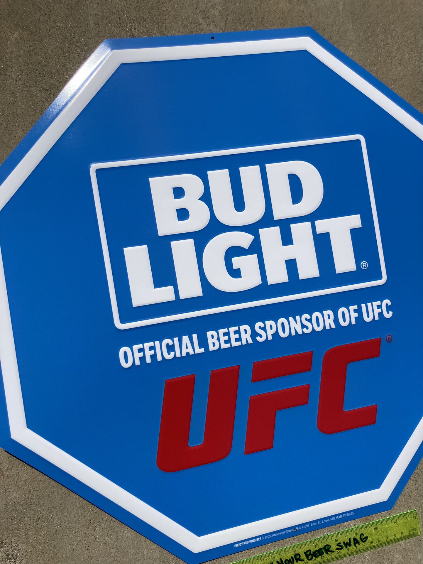 🔥 New Bud Light UFC MMA Metal Beer Bar Tin Sign 