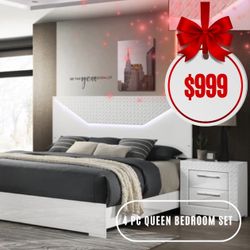 4 Pc Queen Bedroom Set Financing Available $10 Down 