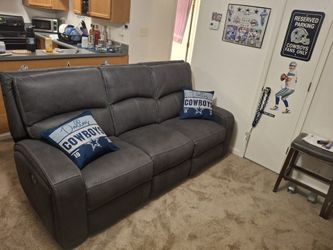 Soft Leather Power Reclining Sofa And Loveseat