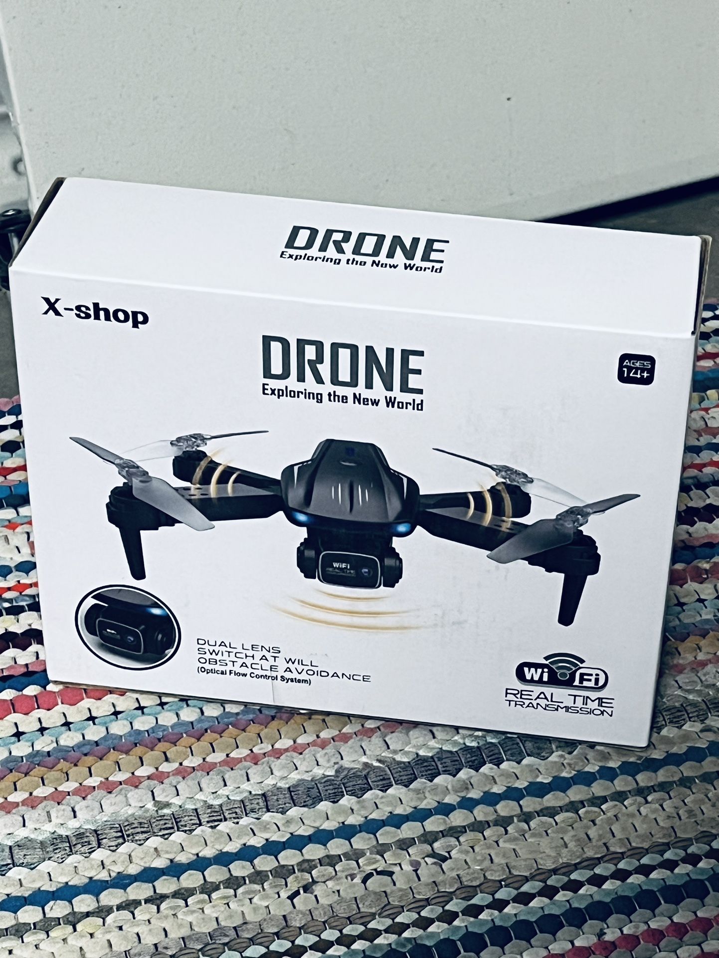 Brand new Drone with REAL WIFI TRANSMISSION Camera 1080P HD, FPV Drones with 2 Batteries,