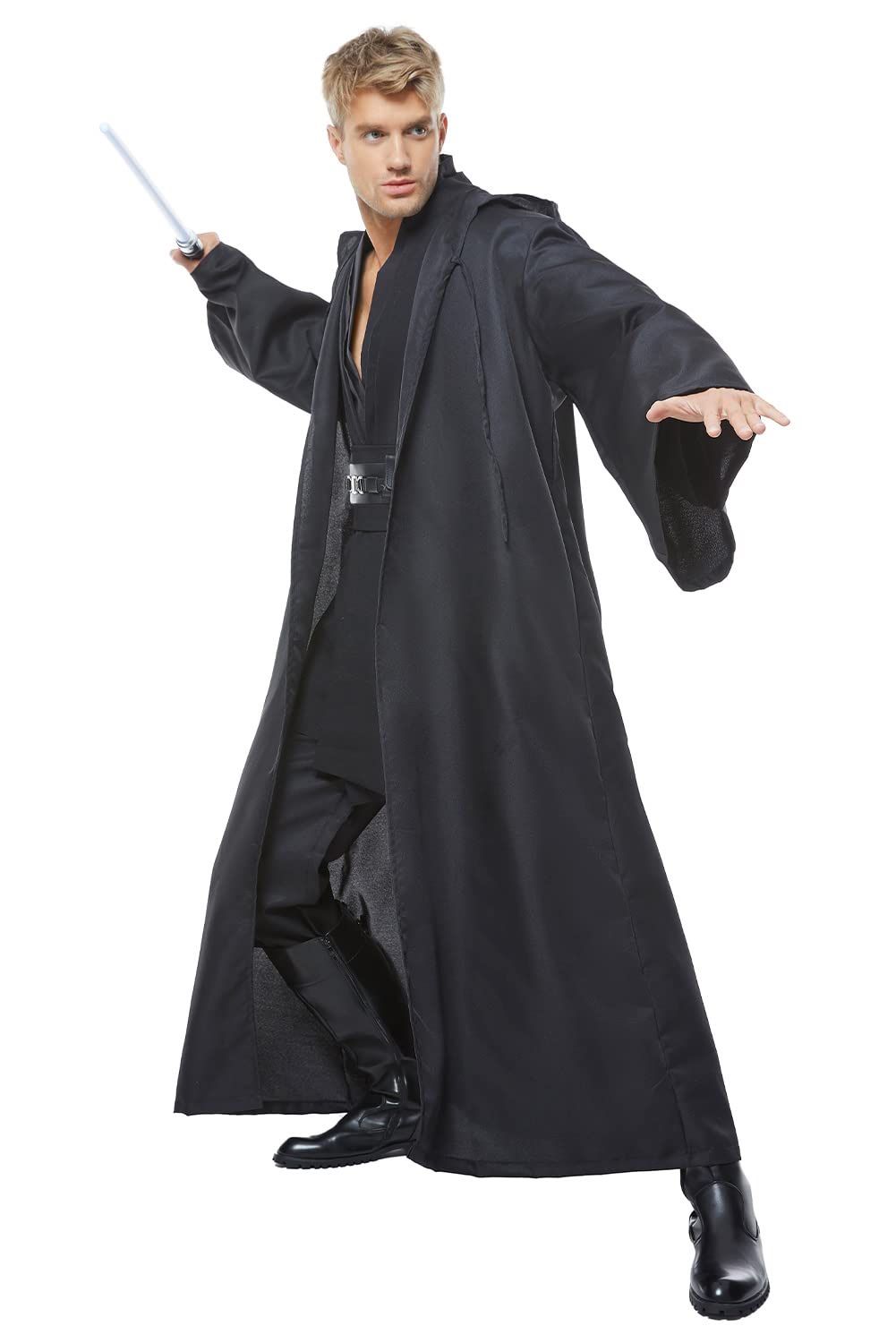 Men's Tunic Jedi Starwars Cosplay Costume Adults Outfits Halloween Robe Hooded Uniform.