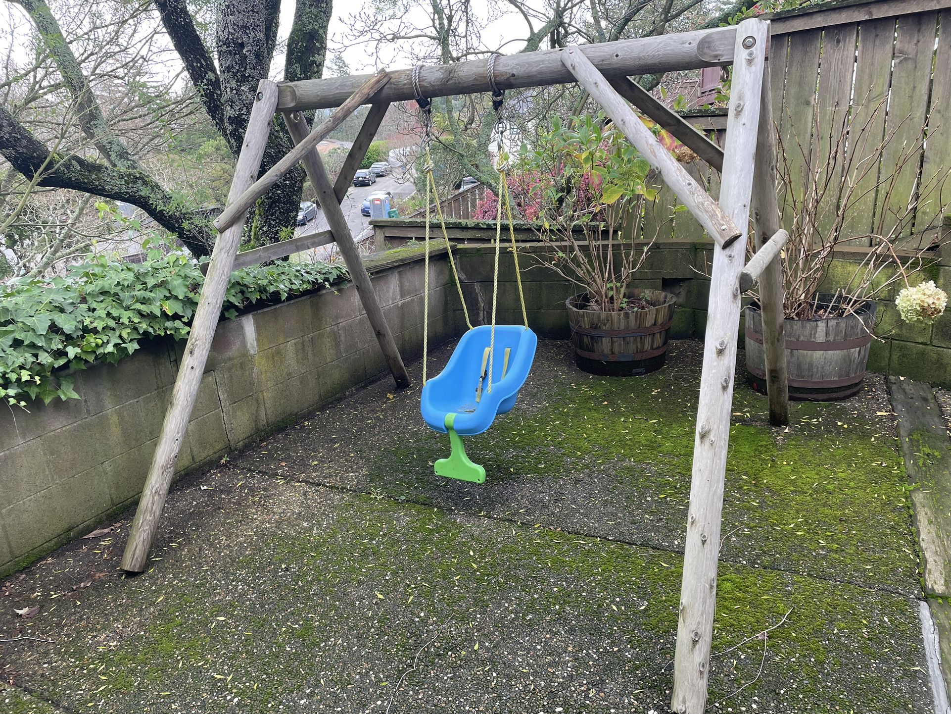 Wooden A-frame Swing