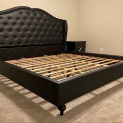 ROYAL BLACK PLATFORM BED SET – ELEGANT + AFFORDABLE! KING SET: $695 | QUEEN SET: $675