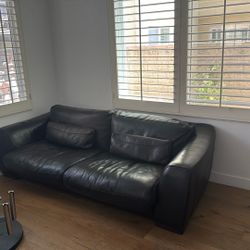 Brown Leather Couch Set