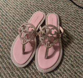Pink Rhinestone Tory Burch Sandals
