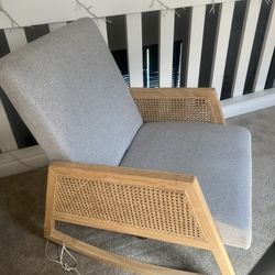 Rocking Chair gray Fabric 