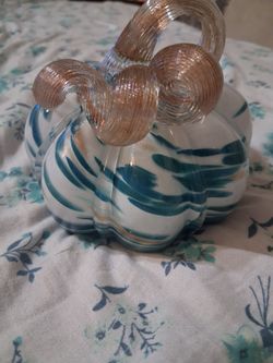 Hand blown Glass pumpkin