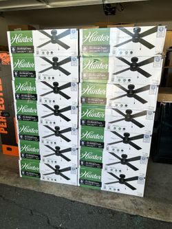 52in Hunter Ceiling fan black, black ceiling fan, indoor ceiling fan, outdoor ceiling fan, ceiling fans