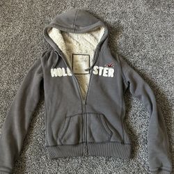 Hollister Y2k Fur Zip Up Hoodie