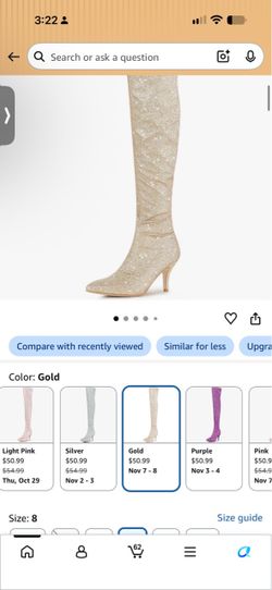 Womens Gold boots New size 6