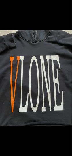 Vintage Vlone hoodie size large black and orange