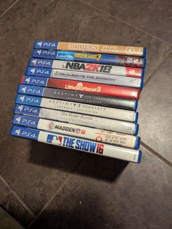 Bundle Lot Of 10 PS4 Games