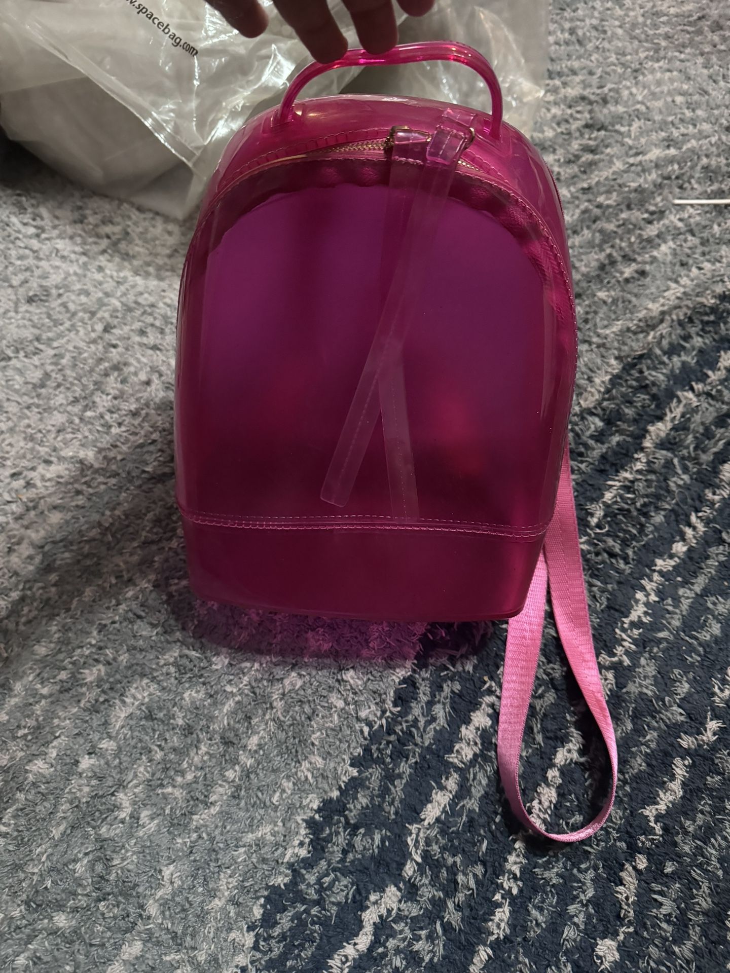 Pink Clear Mini Backpack