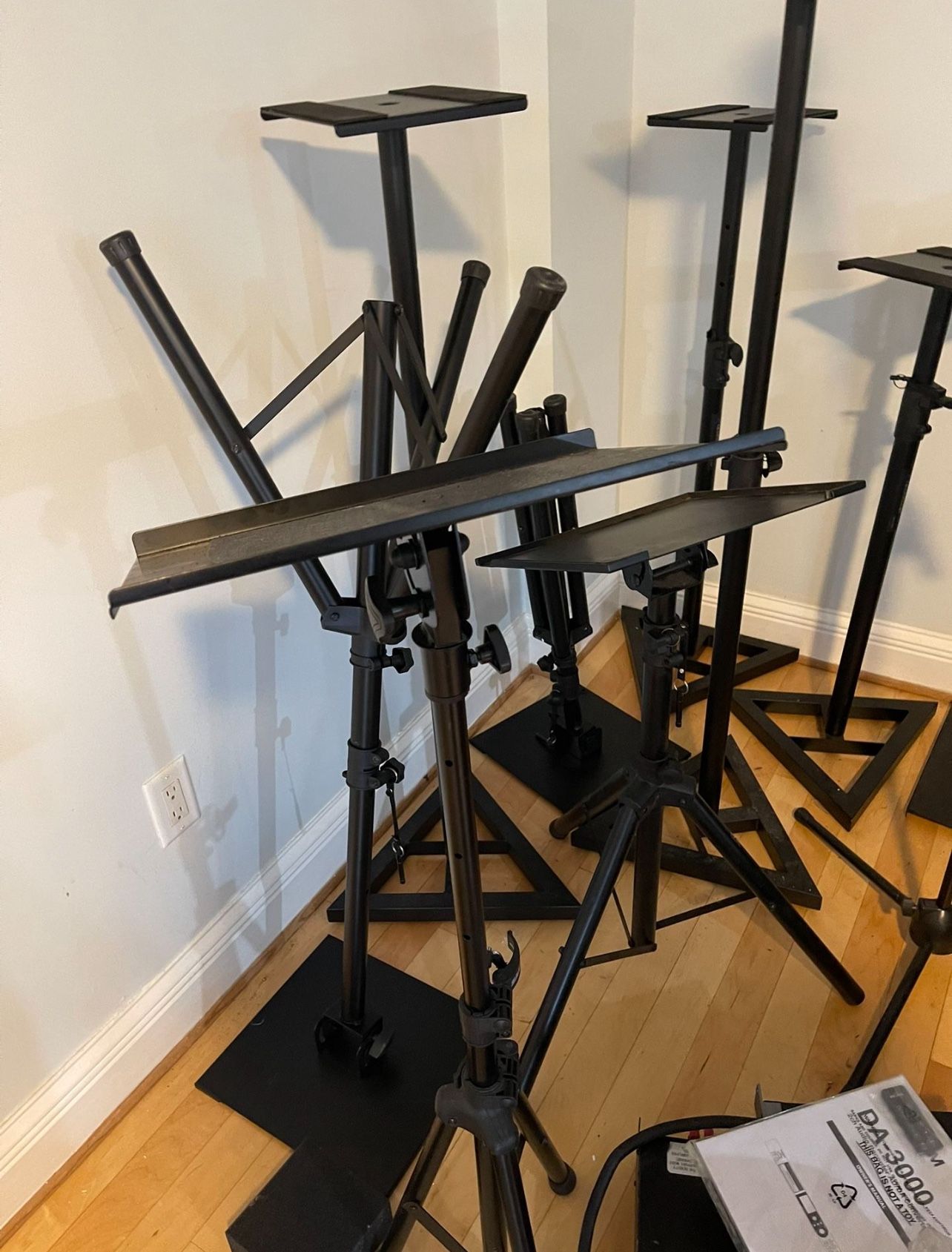Loads Of Speaker Stands $15 To $25 Each. The 2 Taller Ones Are $30 Each.
