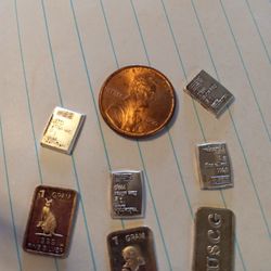 7 grams of silver bars