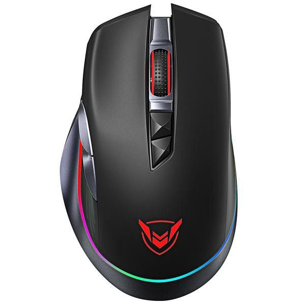 PICTEK Rechargeable Wireless Gaming Mouse, RGB Gaming Mouse, [10000DPI] [PMW3325] [1000HZ Polling Rate], Ergonomic Mouse, 8 Programmable Buttons