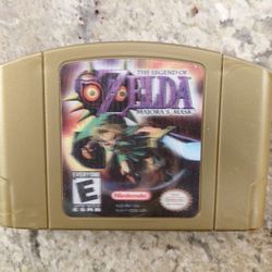 Nintendo 64 video game Zelda Majora's Mask Gold